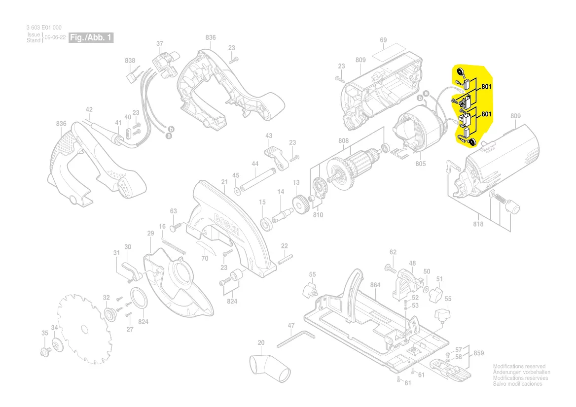 Balais charbon réf. 1 609 203 Y09 Bosch